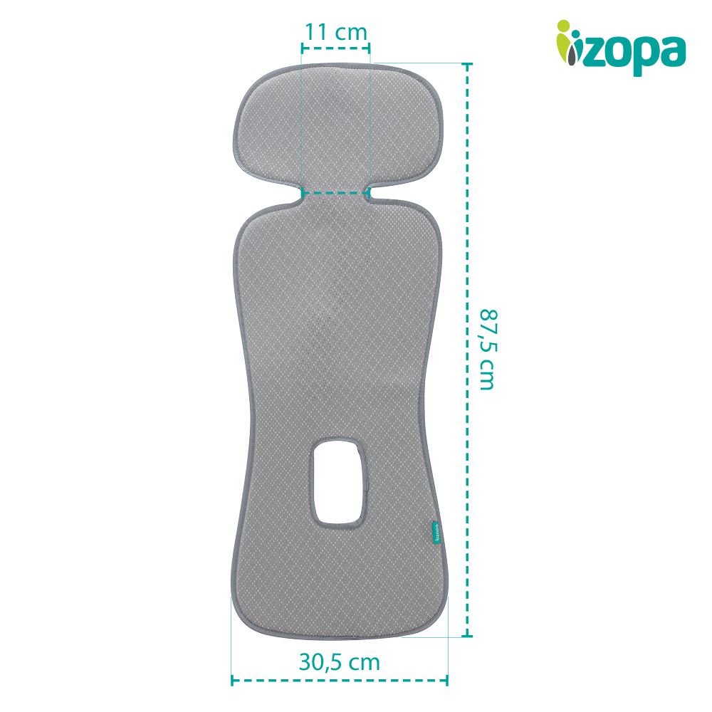 Prodyšná podložka do autosedačky Breeze sk. 1 Ice Grey