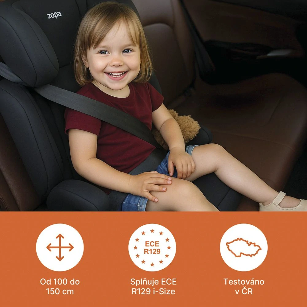 Autosedačka Zopa Beta i-Size isofix, Black
