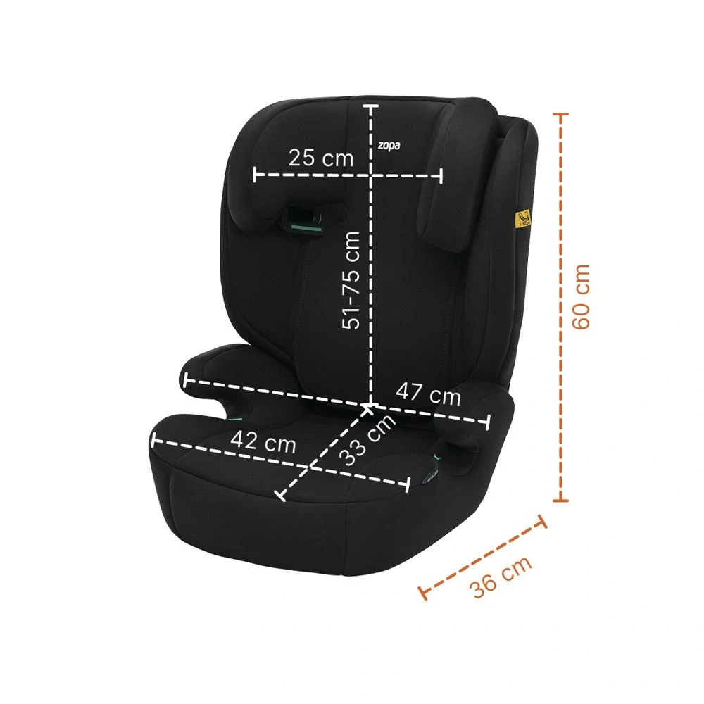 Autosedačka Zopa Beta i-Size isofix, Black