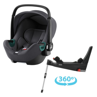 Britax-Römer Baby-Safe 3 i-Size Flex Base 5Z Bundle, Midnight Grey